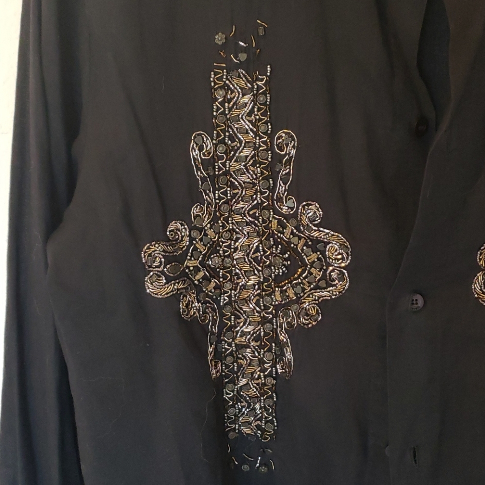 Beaded black shirt